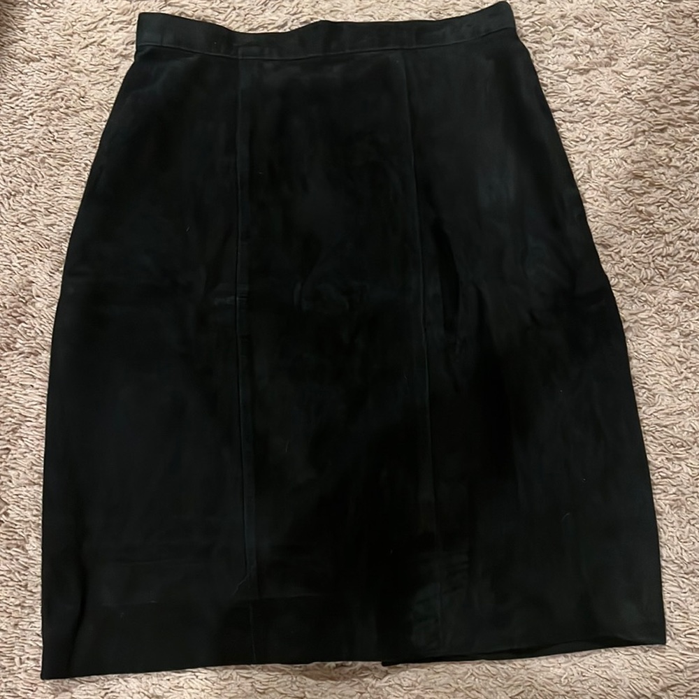 Black suede skirt